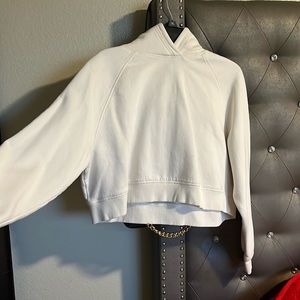 H&M Cream Cropped Hoodie